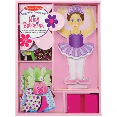 Melissa & Doug Deluxe Nina Ballerina Magnetic Dress-Up Wooden Doll With 27 Pieces of Clothing   563264392